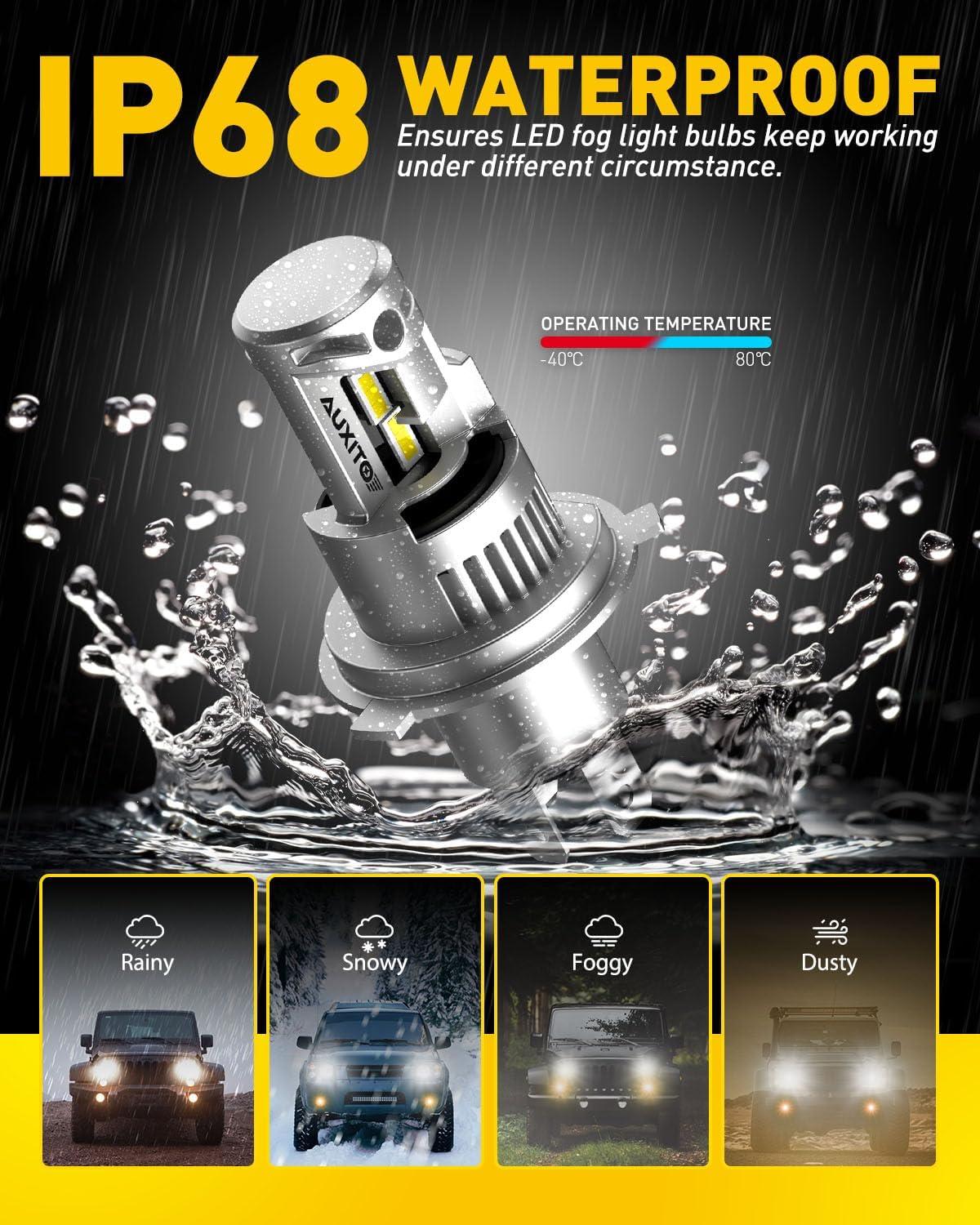 imageAUXITO 9005HB3 LED Bulb 1000 Brighter 3 Min Quick Install 20 Years Lifespan No Flicker 99 CompatibilityH49003