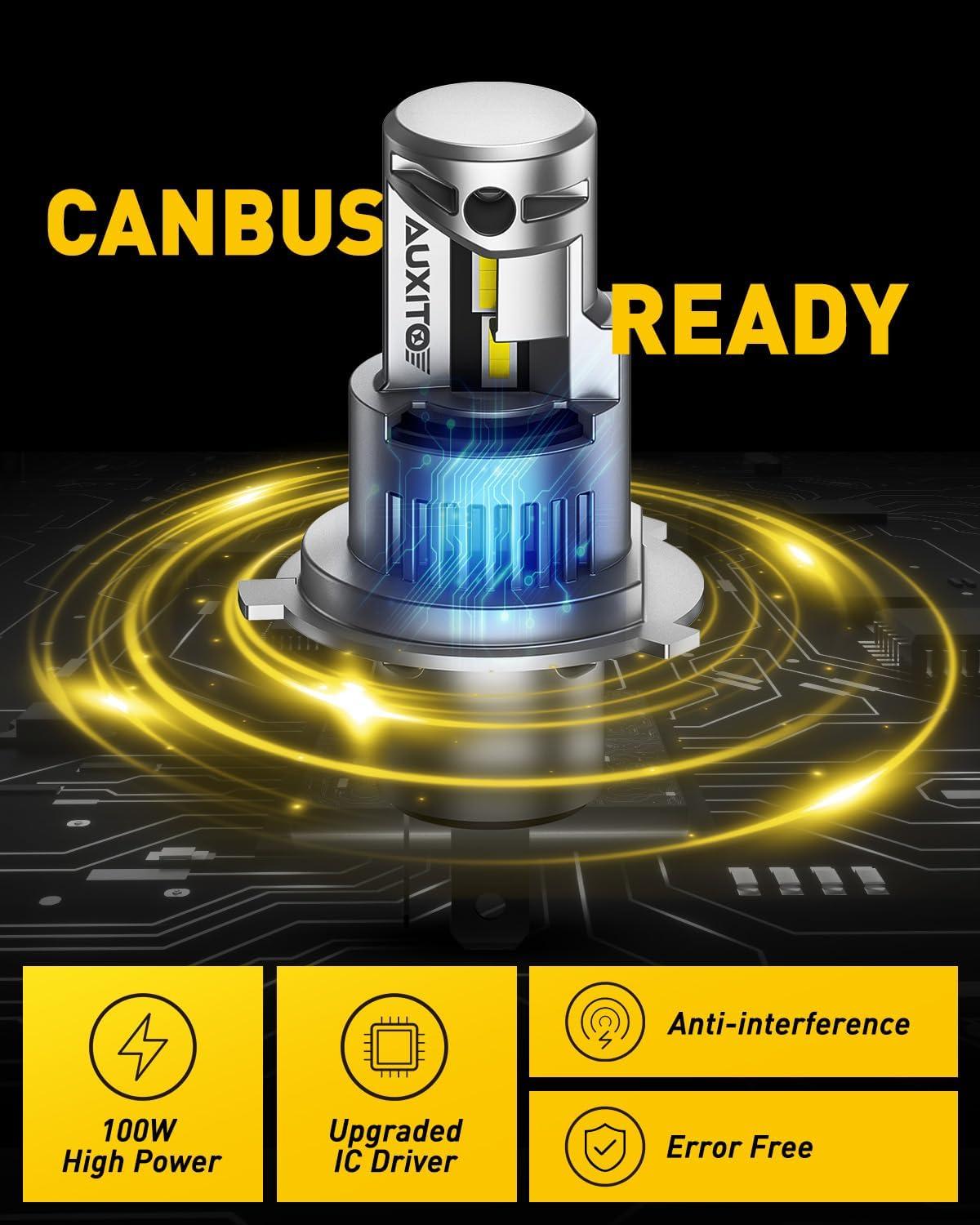 imageAUXITO 9005HB3 LED Bulb 1000 Brighter 3 Min Quick Install 20 Years Lifespan No Flicker 99 CompatibilityH49003