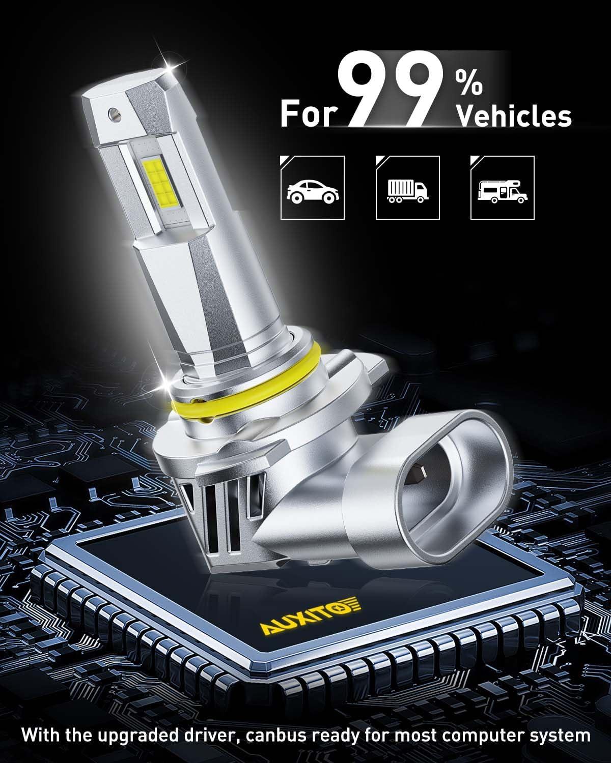 imageAUXITO H11 Light Bulb 900 Brightness 6500K H8 H9 Bulbs 11 Mini Size PlugNPlay IP68 Waterproof Pack of 290059006