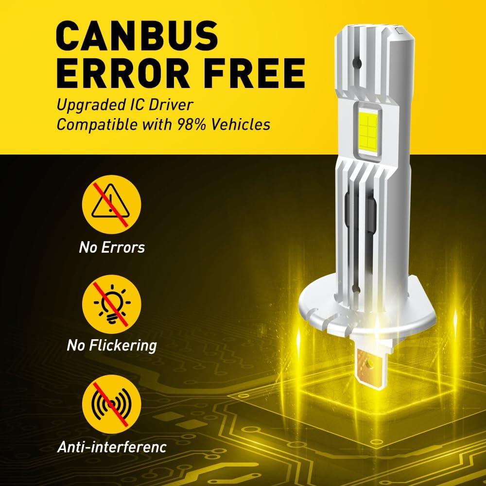 imageAUXITO H11 Light Bulb 900 Brightness 6500K H8 H9 Bulbs 11 Mini Size PlugNPlay IP68 Waterproof Pack of 2H1H1LL