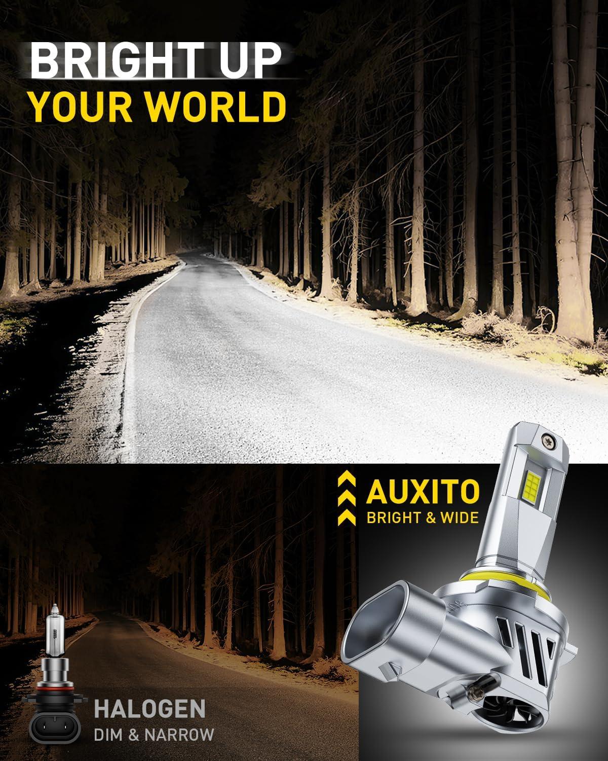 imageAUXITO HB4 9006 Light Bulbs 34000LM Super Bright 6500K Cool White Fog Light 11 Halogen ReplacementCooling Fan PlugampampPlay Pack of 290059006