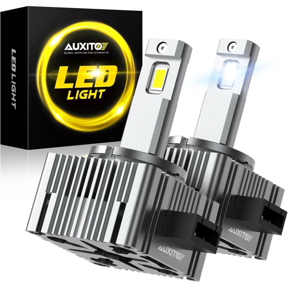 imageAUXITO D3S Light Bulbs 30000Lumens 35W 6000K White 900 Brightness D3R Xenon HID Replacement Lights Plug and Play Fog Light Bulbs Pack of 2 D3SD3R