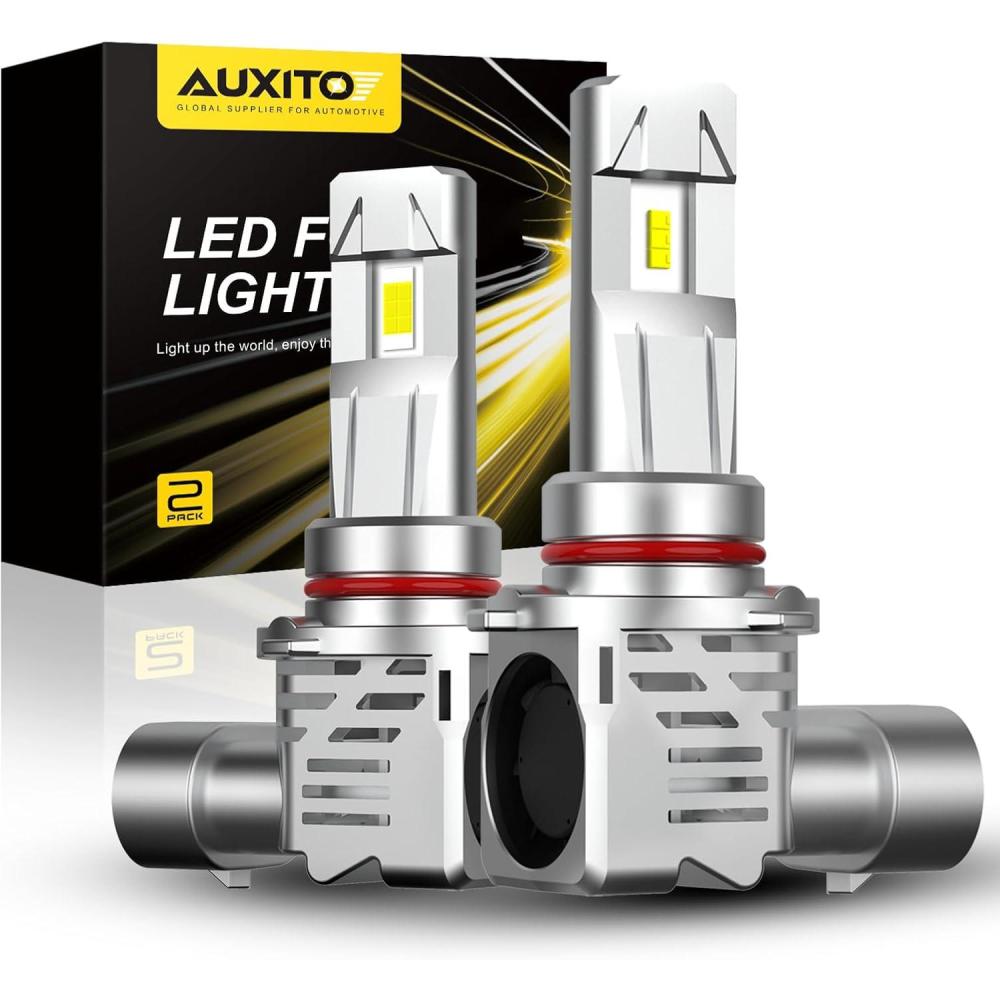 imageAUXITO H11 LED Bulbs 20000LM 100W Per Set 6000K Cool White H8 H9 LED Light Bulbs for Fog Lights Plug and Play Pack of 2 Q169005HB3