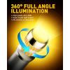 imageAUXITO 1156 LED Bulbs Amber Yellow 400 Super Bright 7506 BA15S P21W LED Bulb with Projector for Front Rear LED Turn Signal Bulb DRL Marker Blinker Parking Lights Pack of 2Amber Yellow