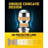 imageAUXITO 1156 LED Bulbs Amber Yellow 400 Super Bright 7506 BA15S P21W LED Bulb with Projector for Front Rear LED Turn Signal Bulb DRL Marker Blinker Parking Lights Pack of 2Amber Yellow