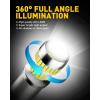 imageAUXITO 1156 LED Bulbs Amber Yellow 400 Super Bright 7506 BA15S P21W LED Bulb with Projector for Front Rear LED Turn Signal Bulb DRL Marker Blinker Parking Lights Pack of 2White