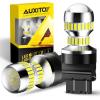 imageAUXITO 1156 LED Bulbs Amber Yellow 400 Super Bright 7506 BA15S P21W LED Bulb with Projector for Front Rear LED Turn Signal Bulb DRL Marker Blinker Parking Lights Pack of 2White