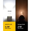 imageAUXITO 1156 LED Bulbs Amber Yellow 400 Super Bright 7506 BA15S P21W LED Bulb with Projector for Front Rear LED Turn Signal Bulb DRL Marker Blinker Parking Lights Pack of 2White