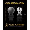 imageAUXITO 1156 LED Bulbs Amber Yellow 400 Super Bright 7506 BA15S P21W LED Bulb with Projector for Front Rear LED Turn Signal Bulb DRL Marker Blinker Parking Lights Pack of 2Brilliant Red