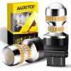 imageAUXITO 1156 LED Bulbs Amber Yellow 400 Super Bright 7506 BA15S P21W LED Bulb with Projector for Front Rear LED Turn Signal Bulb DRL Marker Blinker Parking Lights Pack of 2Amber Yellow