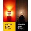imageAUXITO 1156 LED Bulbs Amber Yellow 400 Super Bright 7506 BA15S P21W LED Bulb with Projector for Front Rear LED Turn Signal Bulb DRL Marker Blinker Parking Lights Pack of 2Brilliant Red
