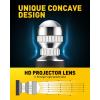 imageAUXITO 1156 LED Bulbs Amber Yellow 400 Super Bright 7506 BA15S P21W LED Bulb with Projector for Front Rear LED Turn Signal Bulb DRL Marker Blinker Parking Lights Pack of 2Brilliant Red