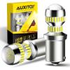 imageAUXITO 1156 LED Bulbs Amber Yellow 400 Super Bright 7506 BA15S P21W LED Bulb with Projector for Front Rear LED Turn Signal Bulb DRL Marker Blinker Parking Lights Pack of 2White