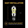 imageAUXITO 1156 LED Bulbs Amber Yellow 400 Super Bright 7506 BA15S P21W LED Bulb with Projector for Front Rear LED Turn Signal Bulb DRL Marker Blinker Parking Lights Pack of 2White