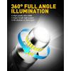imageAUXITO 1156 LED Bulbs Amber Yellow 400 Super Bright 7506 BA15S P21W LED Bulb with Projector for Front Rear LED Turn Signal Bulb DRL Marker Blinker Parking Lights Pack of 2White