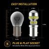 imageAUXITO 1157 LED Bulb White 400 Super Bright 2057 2357 7528 BAY15D LED Light Bulbs for Backup Reverse Signal Blinker Tail Parking DRL Brake Lights 6000K WhiteWhite