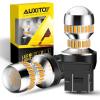 imageAUXITO 1157 LED Bulb White 400 Super Bright 2057 2357 7528 BAY15D LED Light Bulbs for Backup Reverse Signal Blinker Tail Parking DRL Brake Lights 6000K WhiteAmber Yellow