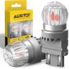 imageAUXITO 1157 LED Bulbs Red Brake Light 400 Brighter 2057 2357 7528 BAY15D LED Light for Tail Lights Brake Stop Signal Light Side Marker Parking Light Pack of 2Red