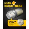 imageAUXITO 1157 LED Bulbs Red Brake Light 400 Brighter 2057 2357 7528 BAY15D LED Light for Tail Lights Brake Stop Signal Light Side Marker Parking Light Pack of 2Amber Yellow