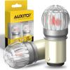 imageAUXITO 1157 LED Bulbs Red Brake Light 400 Brighter 2057 2357 7528 BAY15D LED Light for Tail Lights Brake Stop Signal Light Side Marker Parking Light Pack of 2Red