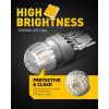 imageAUXITO 1157 LED Bulbs Red Brake Light 400 Brighter 2057 2357 7528 BAY15D LED Light for Tail Lights Brake Stop Signal Light Side Marker Parking Light Pack of 2Amber Yellow