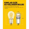 imageAUXITO 1157 LED Bulbs Red Brake Light 400 Brighter 2057 2357 7528 BAY15D LED Light for Tail Lights Brake Stop Signal Light Side Marker Parking Light Pack of 2Amber Yellow