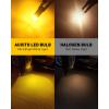 imageAUXITO 194 LED Bulbs White Super Bright 11 Size License Plate Light 168 2825 W5W T10 Error Free Car Bulbs for Dome Map Door Courtesy Side Marker Cornering Trunk Light Pack of 2Amber Yellow