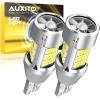 imageAUXITO 194 LED Light Bulb 6000K White 168 2825 W5W T10 Wedge 24SMD 3014 Chipsets LED Replacement Light Kit Error Free for Car Interior Dome Map Door License Courtesy Dash Lights Pack of 10White