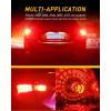 imageAUXITO 194 LED Light Bulb 6000K White 168 2825 W5W T10 Wedge 24SMD 3014 Chipsets LED Replacement Light Kit Error Free for Car Interior Dome Map Door License Courtesy Dash Lights Pack of 10Red