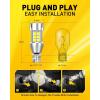 imageAUXITO 194 LED Light Bulb 6000K White 168 2825 W5W T10 Wedge 24SMD 3014 Chipsets LED Replacement Light Kit Error Free for Car Interior Dome Map Door License Courtesy Dash Lights Pack of 10White