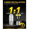 imageAUXITO 194 LED Light Bulb 6000K White 168 2825 W5W T10 Wedge 24SMD 3014 Chipsets LED Replacement Light Kit Error Free for Car Interior Dome Map Door License Courtesy Dash Lights Pack of 10White