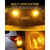 imageAUXITO 194 LED Light Bulb 6000K White 168 2825 W5W T10 Wedge 24SMD 3014 Chipsets LED Replacement Light Kit Error Free for Car Interior Dome Map Door License Courtesy Dash Lights Pack of 10Amber Yellow