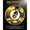 imageAUXITO 194 LED Light Bulb 6000K White 168 2825 W5W T10 Wedge 24SMD 3014 Chipsets LED Replacement Light Kit Error Free for Car Interior Dome Map Door License Courtesy Dash Lights Pack of 10Amber Yellow