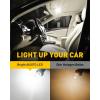 imageAUXITO 194 LED Light Bulb Blue 168 2825 W5W T10 Wedge 14SMD LED Replacement Bulbs for Car Dome Map Door License Plate Lights Dash Instrument Bulbs Pack of 10White