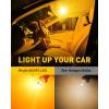 imageAUXITO 194 LED Light Bulb Blue 168 2825 W5W T10 Wedge 14SMD LED Replacement Bulbs for Car Dome Map Door License Plate Lights Dash Instrument Bulbs Pack of 10Yellow