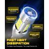 imageAUXITO 2025 Latest CANBUS 7440 7443 LED Bulbs Amber Yellow with Builtin Resistor Anti Hyper Flash 7440NA 7441 7444 7444NA W21W WY21W Error Free LED Front Rear Turn Signal Lights Pack of 2White
