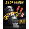 imageAUXITO 2025 Latest CANBUS 7440 7443 LED Bulbs Amber Yellow with Builtin Resistor Anti Hyper Flash 7440NA 7441 7444 7444NA W21W WY21W Error Free LED Front Rear Turn Signal Lights Pack of 2Red
