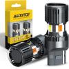 imageAUXITO 2025 Latest CANBUS 7440 7443 LED Bulbs Amber Yellow with Builtin Resistor Anti Hyper Flash 7440NA 7441 7444 7444NA W21W WY21W Error Free LED Front Rear Turn Signal Lights Pack of 2AmberWhite