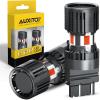 imageAUXITO 2025 Latest CANBUS 7440 7443 LED Bulbs Amber Yellow with Builtin Resistor Anti Hyper Flash 7440NA 7441 7444 7444NA W21W WY21W Error Free LED Front Rear Turn Signal Lights Pack of 2Red