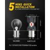 imageAUXITO 2025 Latest CANBUS 7440 7443 LED Bulbs Amber Yellow with Builtin Resistor Anti Hyper Flash 7440NA 7441 7444 7444NA W21W WY21W Error Free LED Front Rear Turn Signal Lights Pack of 2Red