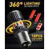 imageAUXITO 2025 Latest CANBUS 7440 7443 LED Bulbs Amber Yellow with Builtin Resistor Anti Hyper Flash 7440NA 7441 7444 7444NA W21W WY21W Error Free LED Front Rear Turn Signal Lights Pack of 2Red