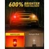 imageAUXITO 2025 Latest CANBUS 7440 7443 LED Bulbs Amber Yellow with Builtin Resistor Anti Hyper Flash 7440NA 7441 7444 7444NA W21W WY21W Error Free LED Front Rear Turn Signal Lights Pack of 2Red