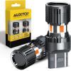 imageAUXITO 2025 Latest CANBUS 7440 7443 LED Bulbs Amber Yellow with Builtin Resistor Anti Hyper Flash 7440NA 7441 7444 7444NA W21W WY21W Error Free LED Front Rear Turn Signal Lights Pack of 2Amber Yellow