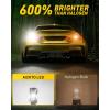 imageAUXITO 2025 Latest CANBUS 7440 7443 LED Bulbs Amber Yellow with Builtin Resistor Anti Hyper Flash 7440NA 7441 7444 7444NA W21W WY21W Error Free LED Front Rear Turn Signal Lights Pack of 2White