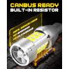 imageAUXITO 2025 Latest CANBUS 7440 7443 LED Bulbs Amber Yellow with Builtin Resistor Anti Hyper Flash 7440NA 7441 7444 7444NA W21W WY21W Error Free LED Front Rear Turn Signal Lights Pack of 2White