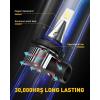imageAUXITO 881 LED Fog Light Bulbs 16000LM 500 Super Brighter 10 Years Lifespan Wireless 11 Size PlugnPlay 100 Perfect Installation 886 889 H28 888 894 896 898 LED Bulbs Canbus Ready Pack of 29006HB4