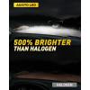 imageAUXITO 881 LED Fog Light Bulbs 16000LM 500 Super Brighter 10 Years Lifespan Wireless 11 Size PlugnPlay 100 Perfect Installation 886 889 H28 888 894 896 898 LED Bulbs Canbus Ready Pack of 2881889896