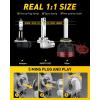 imageAUXITO 881 LED Fog Light Bulbs 16000LM 500 Super Brighter 10 Years Lifespan Wireless 11 Size PlugnPlay 100 Perfect Installation 886 889 H28 888 894 896 898 LED Bulbs Canbus Ready Pack of 2881889896
