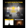 imageAUXITO 881 LED Fog Light Bulbs 16000LM 500 Super Brighter 10 Years Lifespan Wireless 11 Size PlugnPlay 100 Perfect Installation 886 889 H28 888 894 896 898 LED Bulbs Canbus Ready Pack of 29006HB4