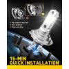 imageAUXITO 9003 LED Bulb H4 Bulbs 44000LM Brighter UltraBright Plug N Play Long Lifespan No Flicker 99 Compatibility 2PCSH7